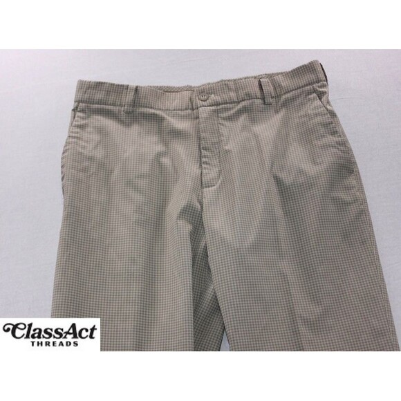 Nike Golf Pants Mens Brown Checked Dri-Fit Tour Performance Stretch 33 X 32 - Picture 5 of 11